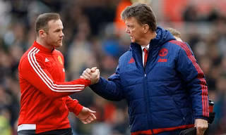 Wayne Rooney và HLV Van Gaal khi còn ở M.U