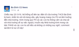 Nhà trường phải đăng tin đính chính, mong phụ huynh thông cảm.