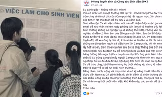 Sinh viên đi tìm việc bị lừa bắt cóc rồi trốn thoát ngoạn mục, trường đưa ra cảnh báo