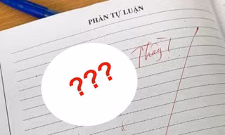 Học sinh bỏ trống phần tự luận trong bài thi, thầy giáo để lại hình vẽ thay lời muốn nói