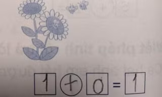 Học sinh Tiểu học đặt phép tính "1+0=1", tưởng "rõ như ban ngày" nhưng vẫn gây tranh cãi