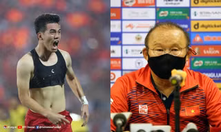 SEA Games 31: Cởi áo ăn mừng bàn thắng, Tiến Linh khiến HLV Park Hang-seo không hài lòng