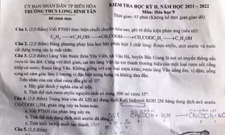 Đề kiểm tra có nội dung quảng bá rượu: Phòng GD&ĐT yêu cầu nhà trường rà soát, xác minh