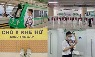 Bạn trẻ Hà Nội "rì-viu" nhanh ngày đầu đường sắt Cát Linh - Hà Đông vận hành chính thức