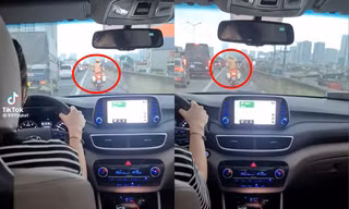 Clip CSGT dẫn đường cho đôi vợ chồng đưa con đi cấp cứu nhận mưa lời khen từ cộng đồng mạng