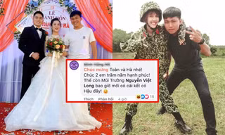 Đám cưới cặp đôi Sao Nhập Ngũ, netizen hỏi khi nào Mũi trưởng Long đi đến cái kết "có Hậu"