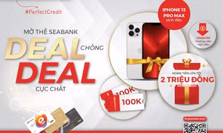 Mở thẻ SeABank có cơ hội nhận Iphone 13 trị giá 50 triệu đồng