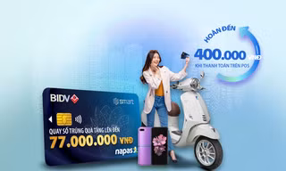 Cơ hội trúng Vespa Primavera cùng thẻ chip nội địa BIDV Smart