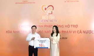 Quỹ Vì Tầm Vóc Việt và Tập đoàn TH ủng hộ 10 tỷ đồng xóa nhà tạm, nhà dột nát