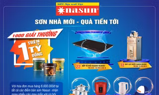 Sơn Nasun khuyến mãi cho khách hàng mua sơn nhà trên 1 tỷ đồng