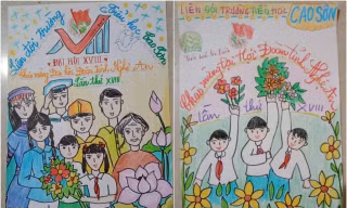 Những bức vẽ sinh động của thiếu nhi Nghệ An chào mừng Đại hội Đoàn lần thứ XVIII