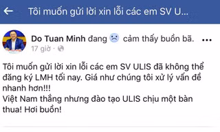 Thầy Đỗ Tuấn Minh đăng đàn xin lỗi sinh viên vì sự cố sập mạng cổng thông tin đăng ký môn học tối 24/11