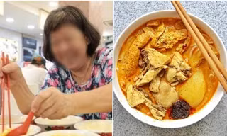 Singapore: Nghe tin sắp giãn cách, bà cụ ra quán ăn luôn 10 tô mì cà-ri trong 45 phút
