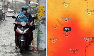 Đợt mưa dông diện rộng ở miền Bắc bắt đầu, nhiệt độ ở Hà Nội sẽ giảm ra sao?