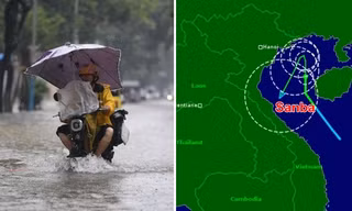 Bão số 5 (bão Sanba) đang cách Hà Nội bao nhiêu km, sẽ đến sát tỉnh nào của nước ta?