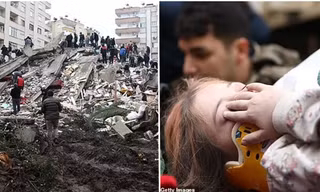 Video kinh hoàng khi nhà cửa sập xuống trong động đất mạnh liên tiếp ở Thổ Nhĩ Kỳ và Syria