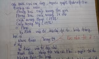 Bài kiểm tra lịch sử 'bá đạo' của sinh viên