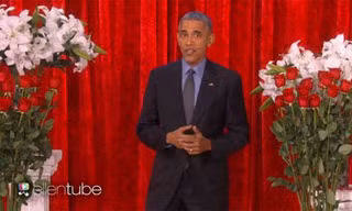 Tổng thống Mỹ Barack Obama trong chương trình Ellen DeGeneres Show. Ảnh: Mirror