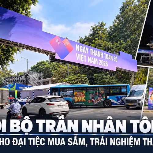 Bắt đầu 'đại tiệc' mua sắm, thanh toán số lớn nhất phố Trần Nhân Tông - Hà Nội