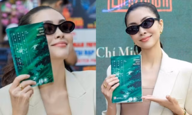 Tăng Thanh Hà đến chúc mừng nhà văn Dương Bình Nguyên ra mắt tiểu thuyết mới