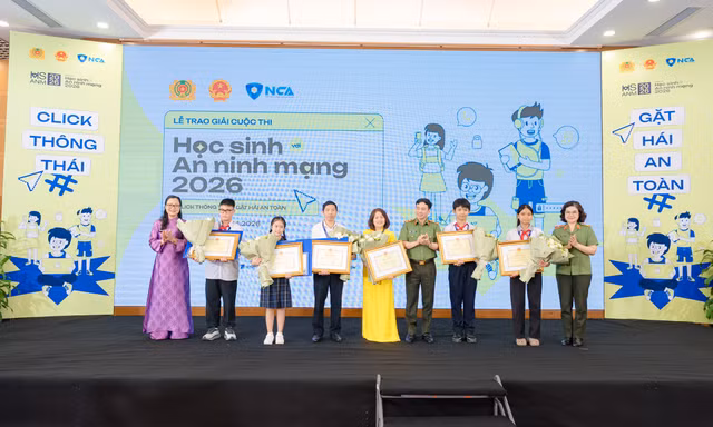 Những con số ấn tượng tại lễ trao giải cuộc thi Học sinh với An ninh mạng 2026