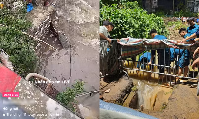 Loạt livestream "rác" câu view vụ nam sinh viên trường Mỏ bị cuốn xuống cống tử vong