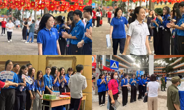 Sĩ tử 2K11 tự tin bước vào bài thi Ngữ văn, bắt đầu kỳ thi lớp 10 ở Hà Nội