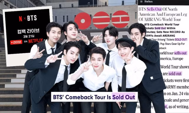 BTS tái xuất hoành tráng trên "con đường nhà Vua" và hàng loạt điều "chưa từng có"