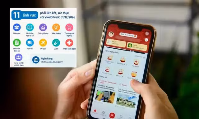 Hạn 31/12/2026: 11 nhóm tài khoản trực tuyến phải liên kết, xác thực trên VNeID