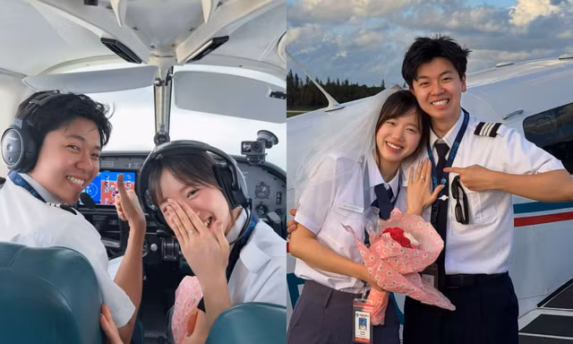 Hà Còi cầu hôn Meichan trên bầu trời Florida, bạn gái phản ứng ra sao?