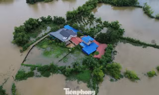 Thái Nguyên nhiều nơi ngập sâu
