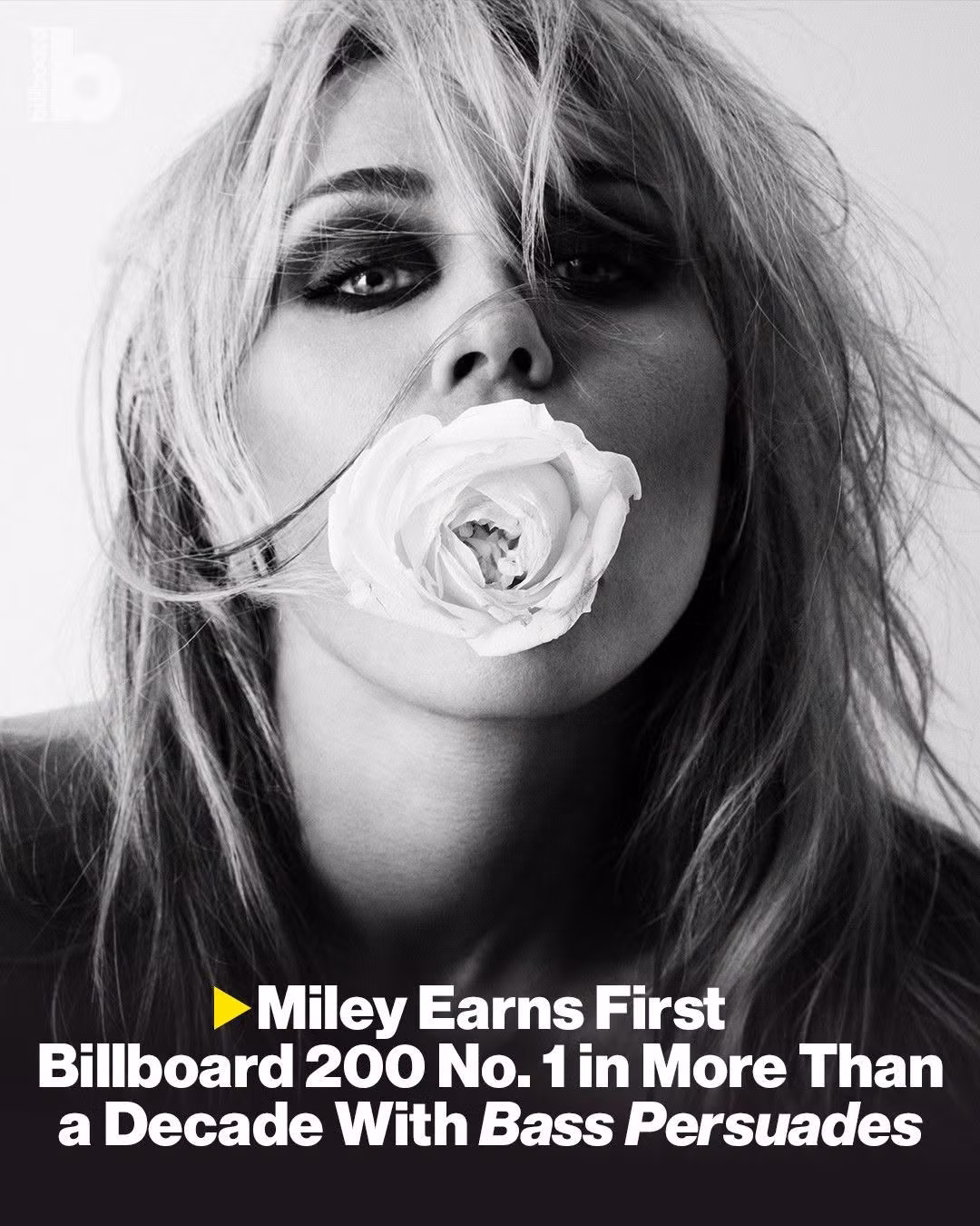 Miley đạt vị trí Top 1 trên Billboard 200 tuần này.