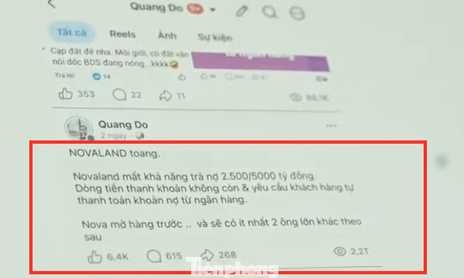 Công an làm việc người đăng tin doanh nghiệp địa ốc phá sản để 'câu like', 'câu view'