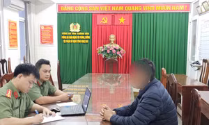 Công an làm việc với người đăng tải thông tin sai sự thật về vỡ hồ đập.