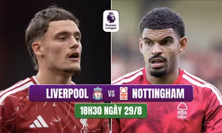 Nhận định Liverpool vs Nottingham, 18h30 ngày 29/8: 'The Kop' trút giận