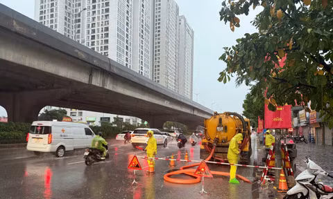 Hà Nội thông tin về các điểm úng ngập sau trận mưa lớn