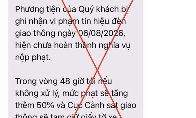 Cảnh báo chiêu lừa nộp 'phạt nguội' qua tin nhắn