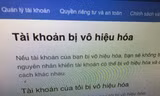 Nhiều người dùng Facebook Việt Nam bị khoá tài khoản vì lí do không liên quan