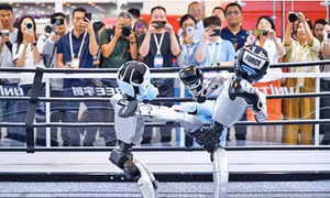 Một màn biểu của robot hình người Unitree Ảnh: Global Times