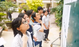 Áp lực thi lớp 10 ở các thành phố lớn đang là một trong những nguyên nhân lớn dẫn đến học thêm dạy thêm Ảnh: DUY PHẠM 