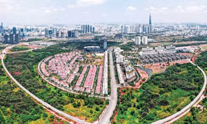 TPHCM sẽ tập trung nguồn lực để kiến tạo một trung tâm tài chính quy mô lớn, hiện đại tại Khu đô thị mới Thủ Thiêm Ảnh: Phạm Nguyễn