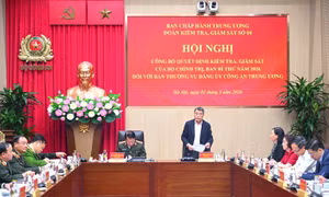 Công bố quyết định kiểm tra, giám sát của Bộ Chính trị, Ban Bí thư năm 2026 đối với Ban Thường vụ Đảng ủy Công an TW