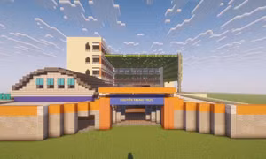 Nữ sinh THPT Nguyễn Trung Trực "xây" trường bằng những "khối lập phương" Minecraft