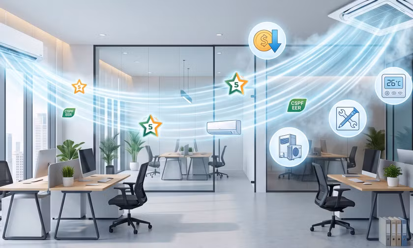Chọn và sử dụng điều hòa không khí ở văn phòng sao cho tiết kiệm?