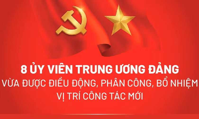 8 Ủy viên Trung ương Đảng vừa được điều động, phân công vị trí công tác mới