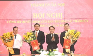 Công bố quyết định của Ban Thường vụ Thành ủy Hà Nội về công tác cán bộ
