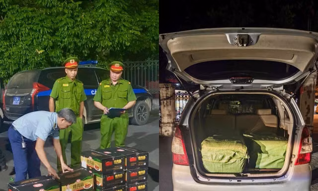 Công an thu giữ lô xúc xích không giấy tờ sắp bán ở cổng trường học 
