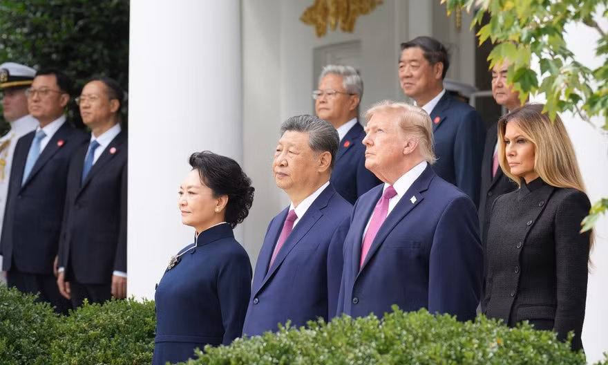 Tổng thống Mỹ Donald Trump đón Chủ tịch Trung Quốc Tập Cận Bình tại Nhà Trắng