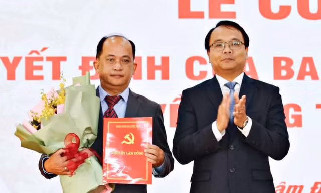 Công bố quyết định của Ban Thường vụ Tỉnh ủy Lâm Đồng về công tác cán bộ