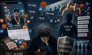 “Rác mạng xã hội” ảnh hưởng tiêu cực đến hành vi, nhận thức của người dùng. (Ảnh minh họa AI)